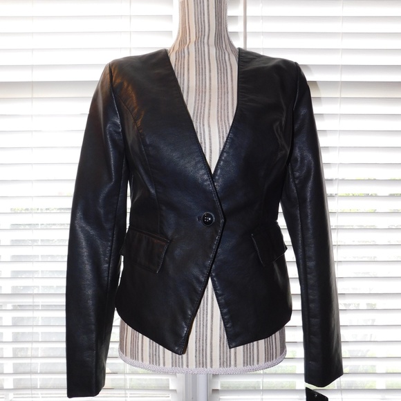 Black Rivet Jackets & Blazers - Black Rivet Leather Touch NWT